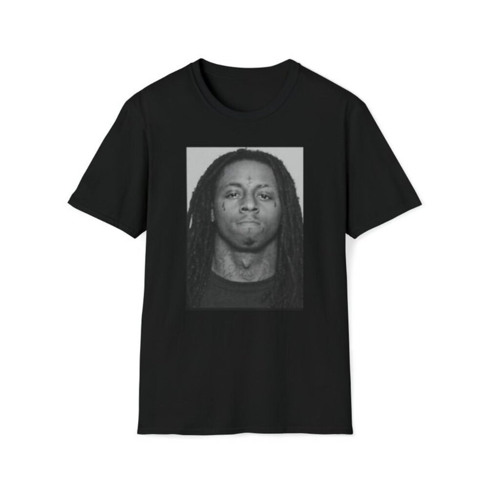 Lil Wayne Mugshot Tee celebrity mugshot t-shirt Black Shirt